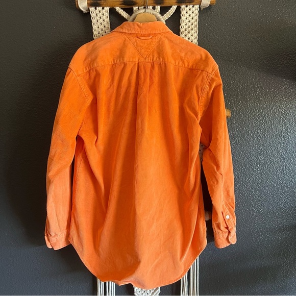 Tommy Hilfiger Men’s Heavy Weight Orange Corduroy Button Down/Jacket Size M - Picture 2 of 6
